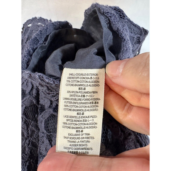 NEW Free People Strapless Lace Mini Dress Sz 0 Charcoal $148 Zipper Party E6 - Picture 4 of 6